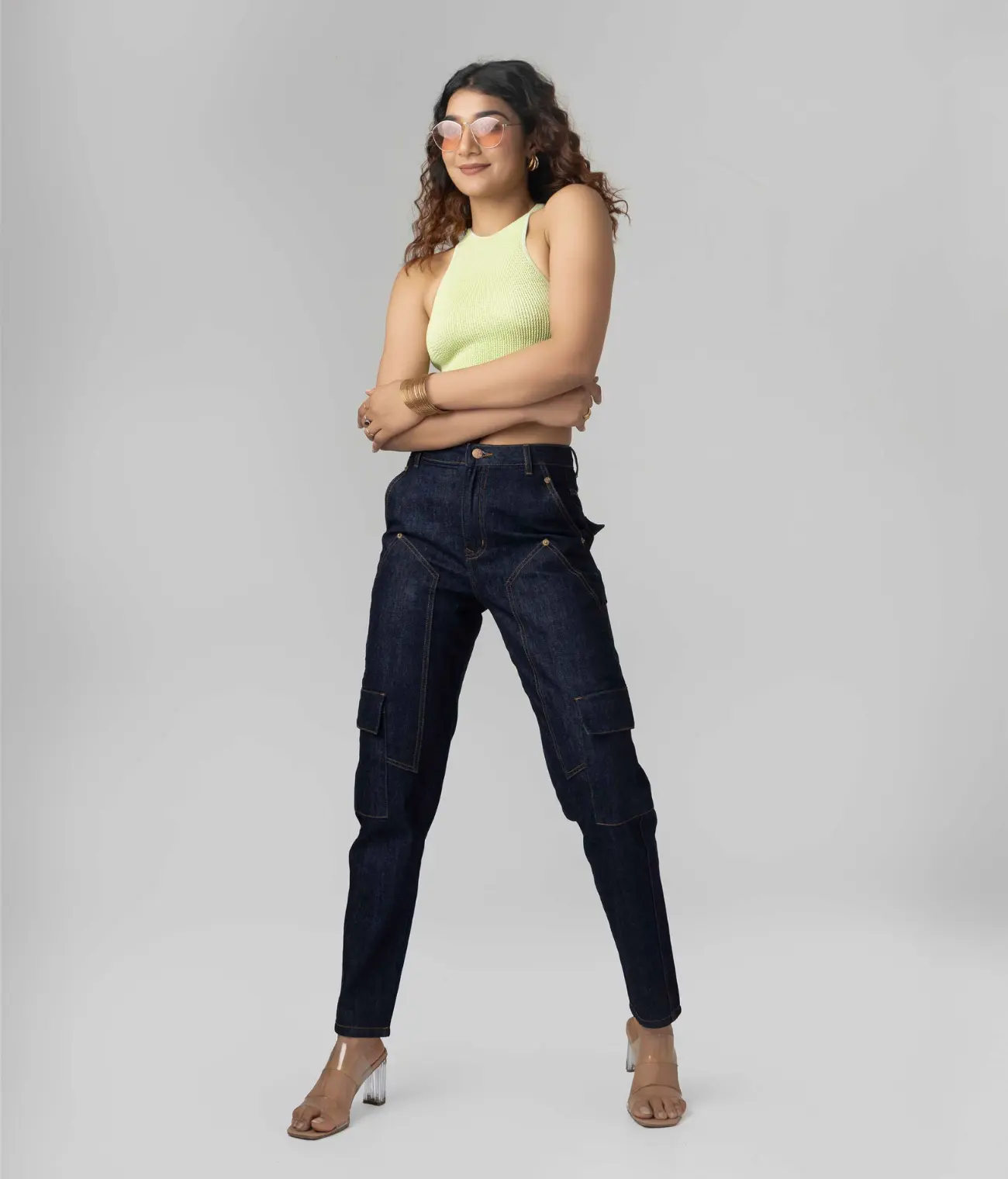 Tapper Leg With Cargo Pocket Jeans