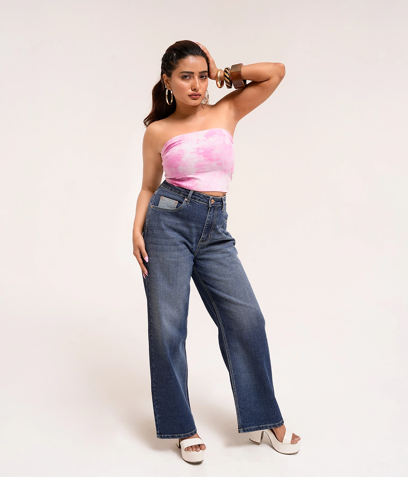 Dark blue women Straight leg Jeans