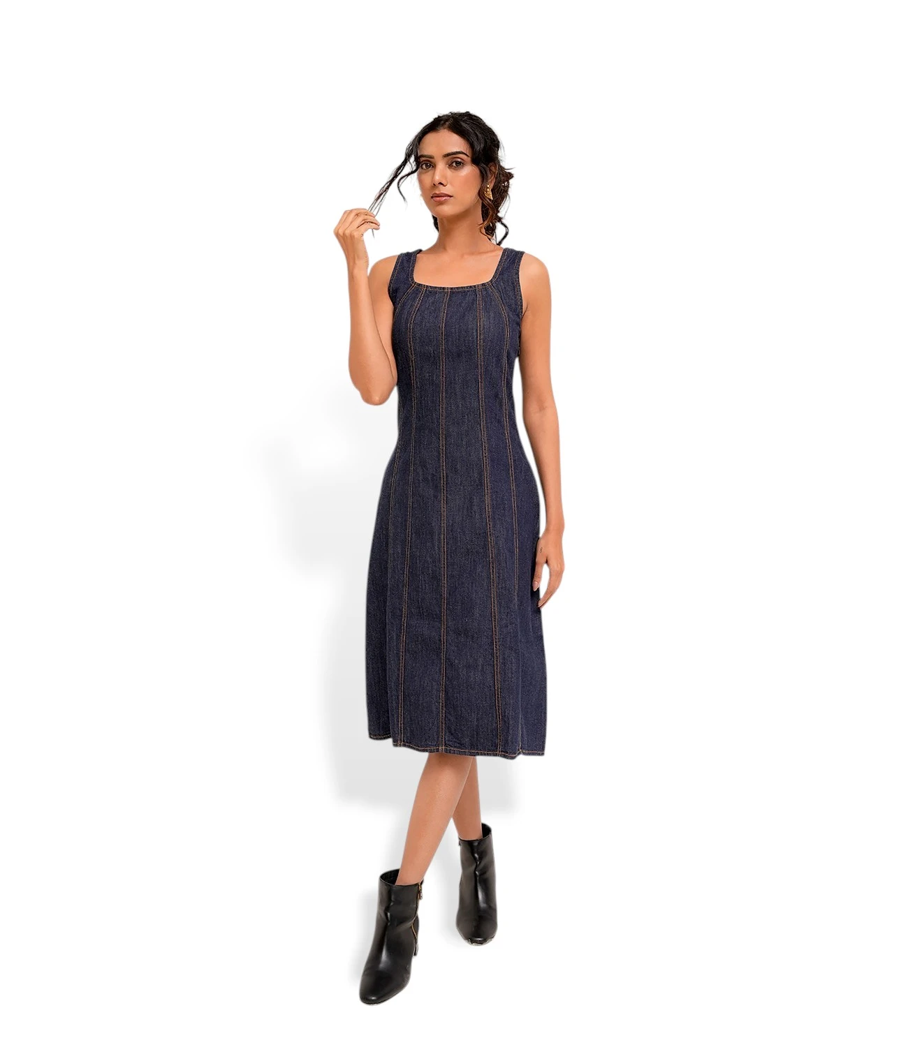 Women Denim A Line Dress
