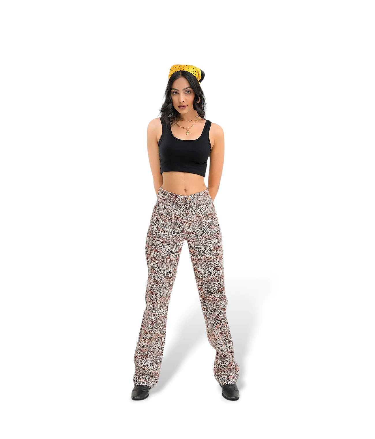 Multi Tone Denim Straight Fit Jeans